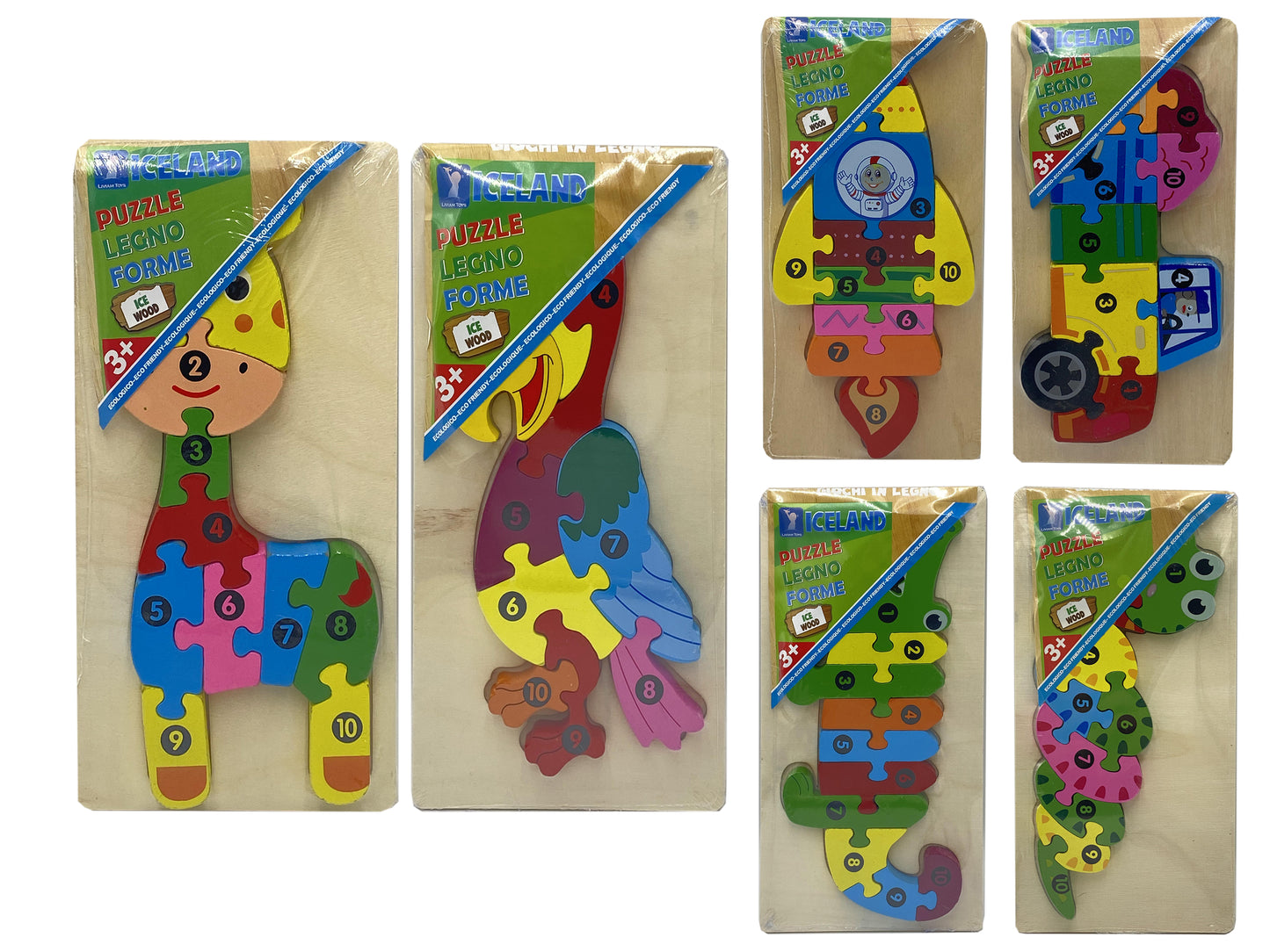 Icewood - puzzle di legno forme