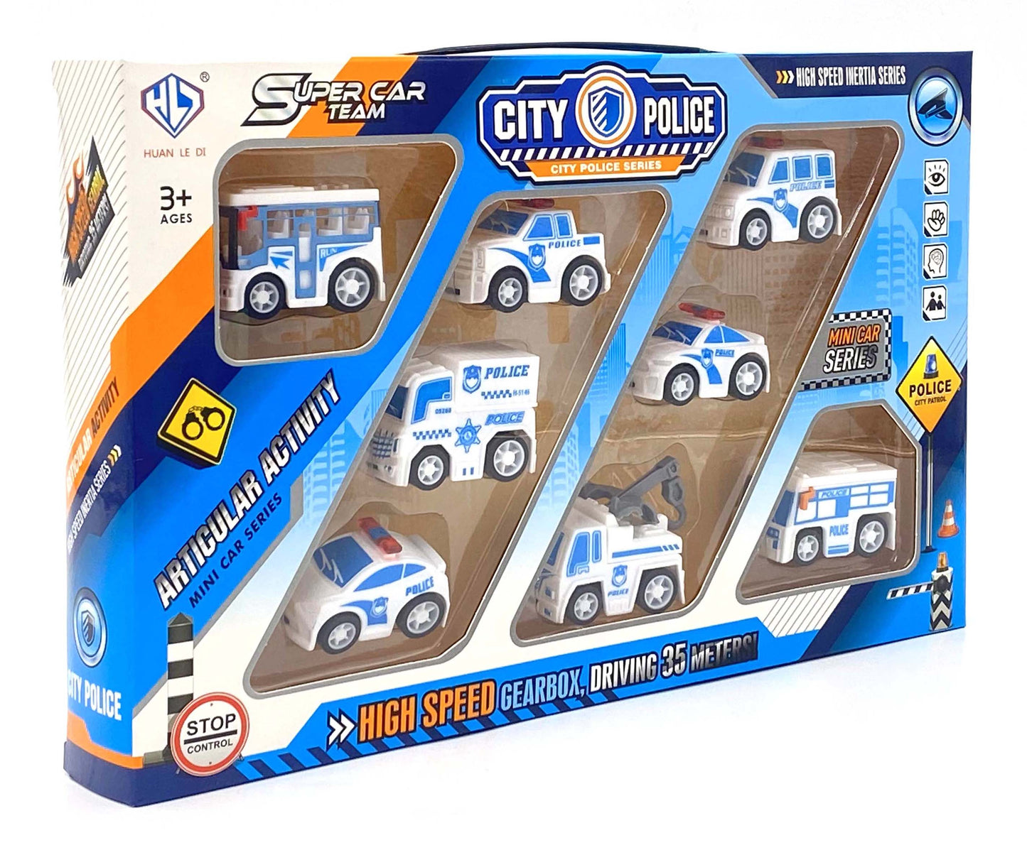 Mini Veicoli police in scatola