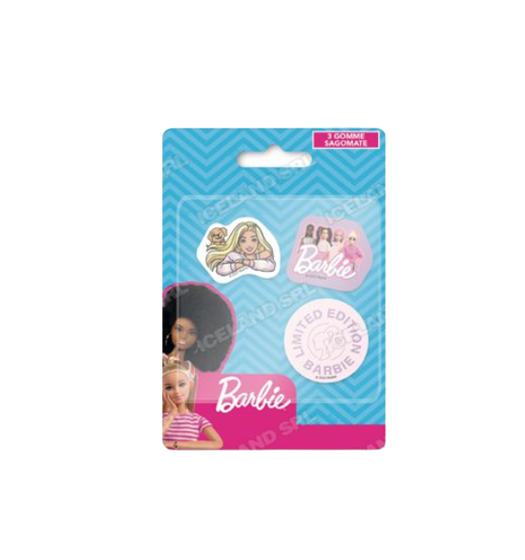 Gomme per cancellare 3pz. sagomate Barbie