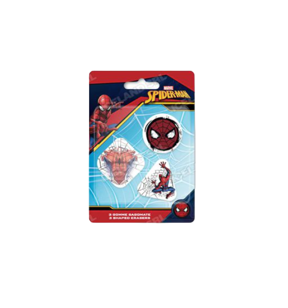 Gomme per cancellare 3pz. sagomate Spiderman