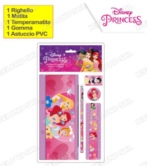 Set cancelleria 5pz Princess