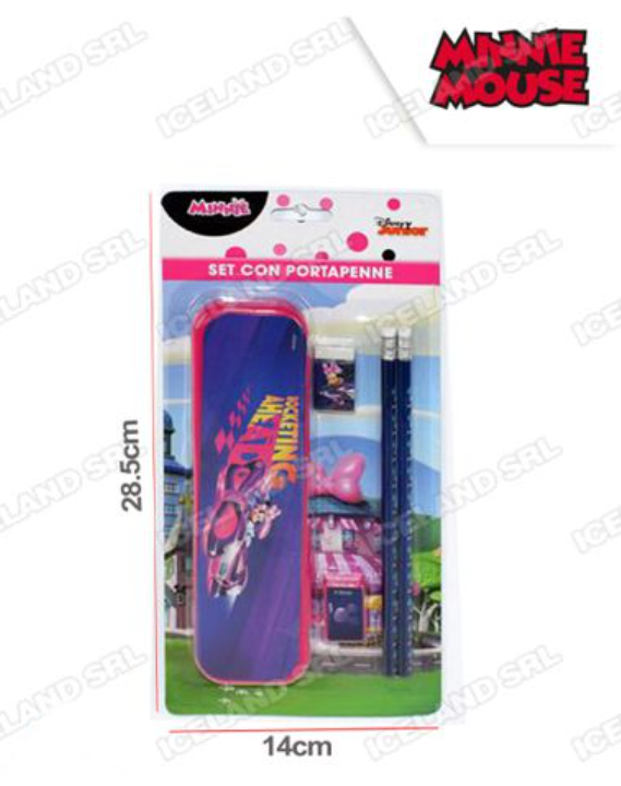 Set con portapenne 5pz Minnie