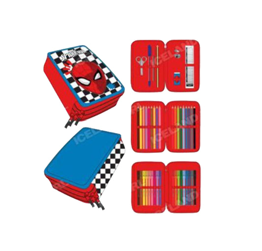 Astuccio 3 zip Spiderman GIOTTO