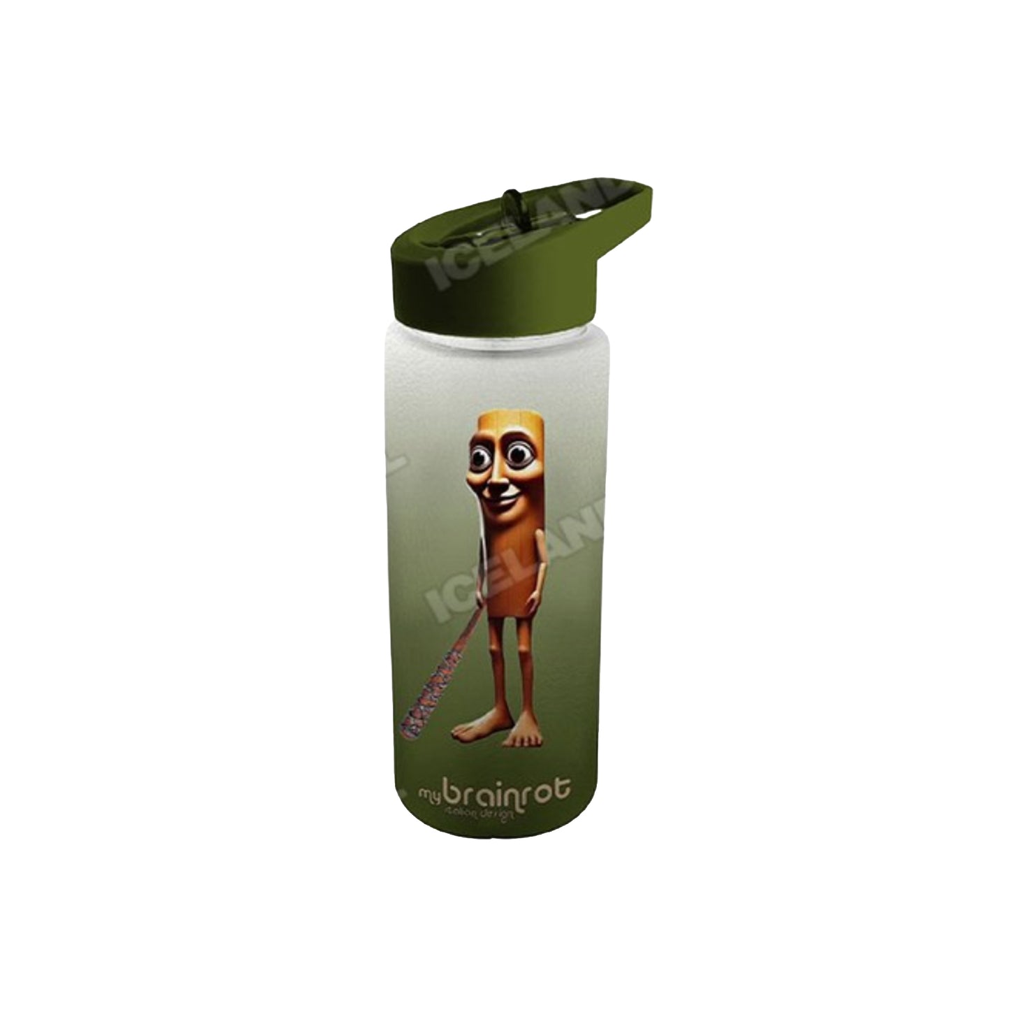 Borraccia trasparente effetto matt 450ML Brainrot
