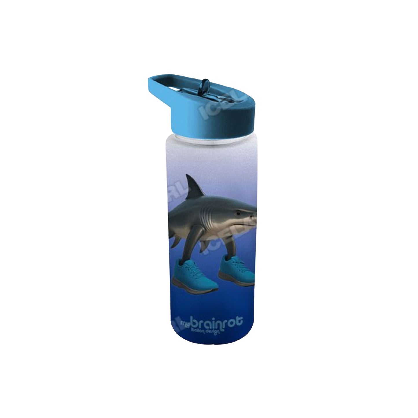 Borraccia trasparente effetto matt 450ML Brainrot