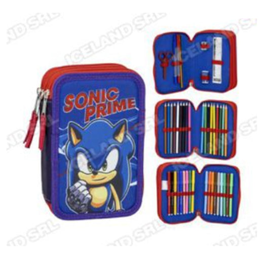 Astuccio 3 zip Sonic GIOTTO