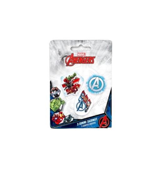 Gomme per cancellare 3pz. sagomate Avengers