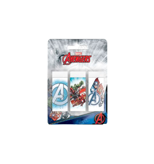 Gomme per cancellare 3pz. sagomate Avengers