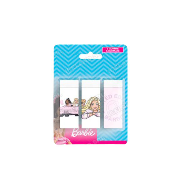 Gomme per cancellare 3pz. sagomate Barbie