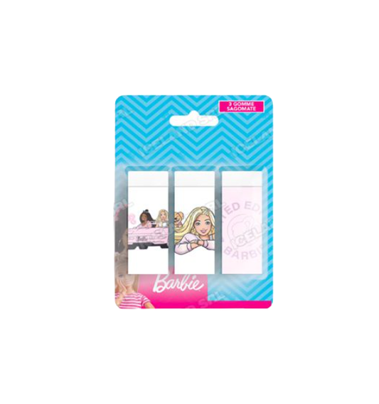 Gomme per cancellare 3pz. sagomate Barbie