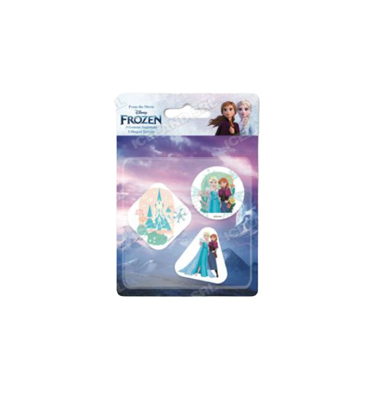 Gomme per cancellare 3pz. sagomate Frozen