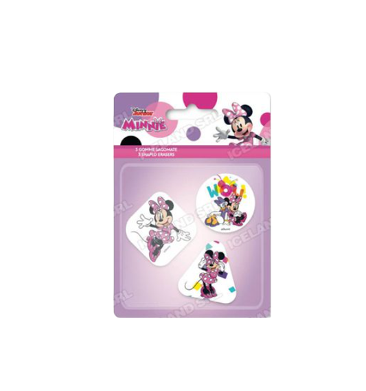 Gomme per cancellare 3pz. sagomate Minnie