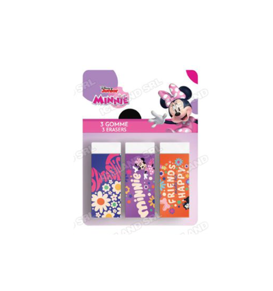 Gomme per cancellare 3pz. sagomate Minnie