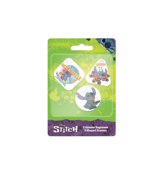 Gomme per cancellare 3pz. sagomate Stitch
