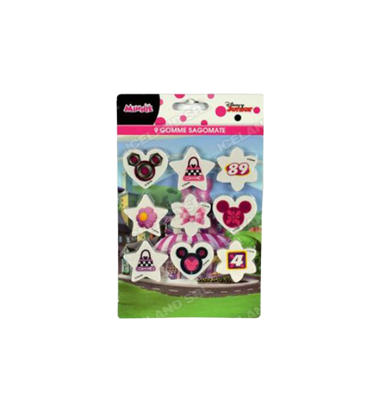 Gomme per cancellare 9pz. sagomate Minnie