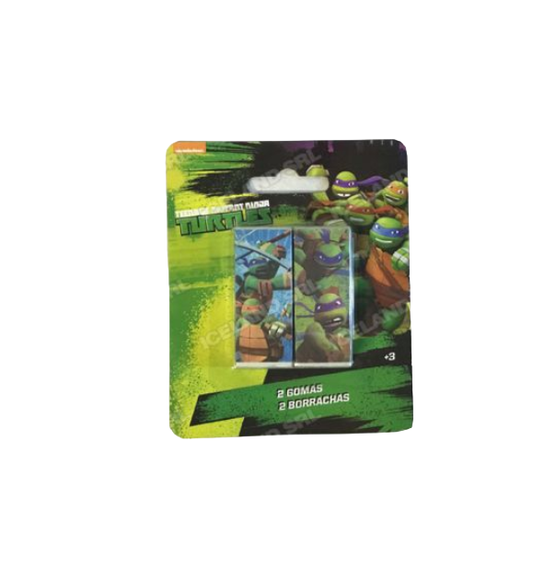 Gomme per cancellare 2pz. sagomate Turtles