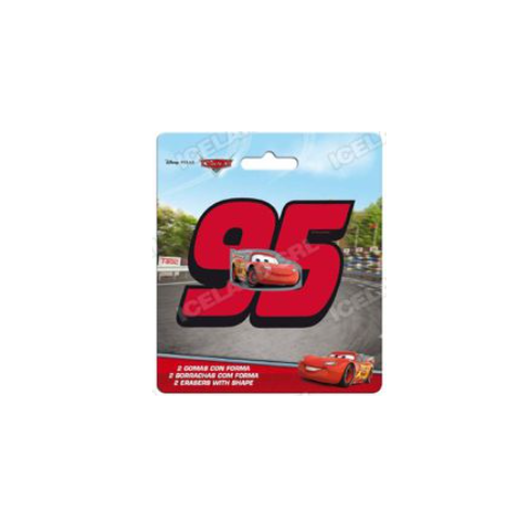Gomme per cancellare 3pz. sagomate Cars