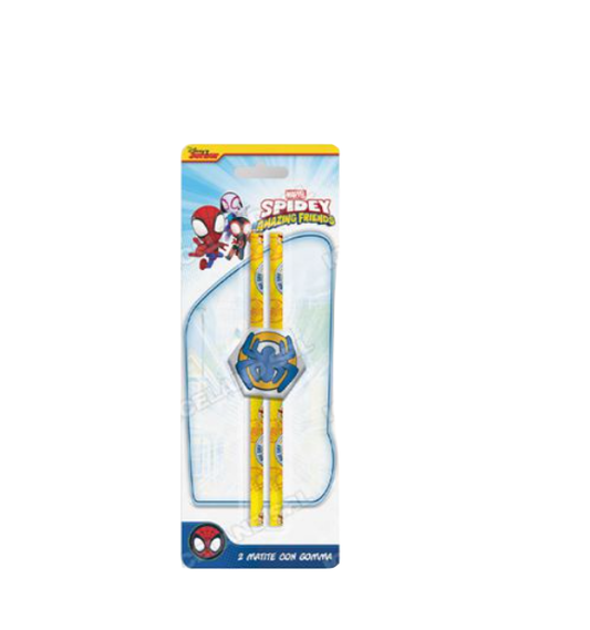 Matite 2pz. Blister Gomma Spidey