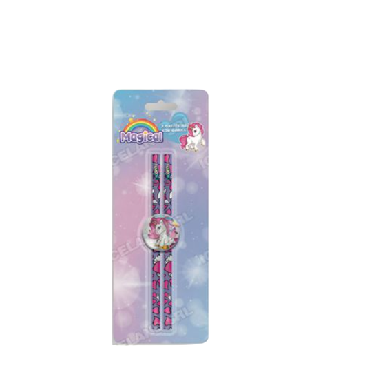 Matite 2pz. Blister Gomma Unicorno