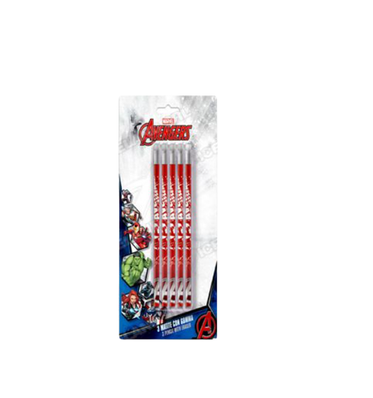 Matite 5pz. Blister Gomma Avengers