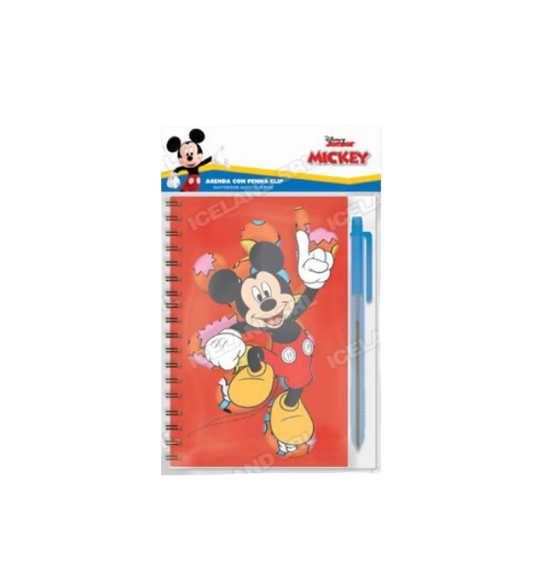 Agenda 14x11cm Con penna in busta Topolino