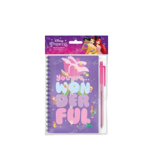 Agenda 14x11cm Con penna in busta Princess