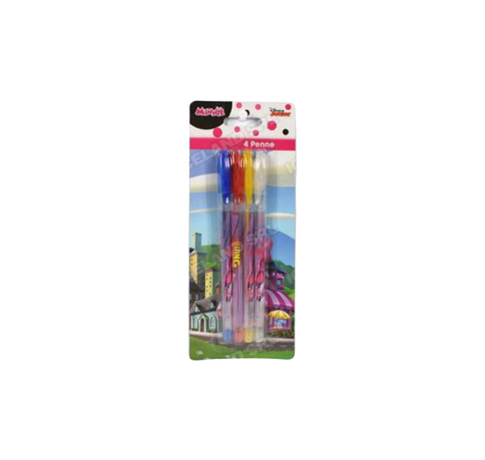 Penne colorate 4pz. in blister Minnie