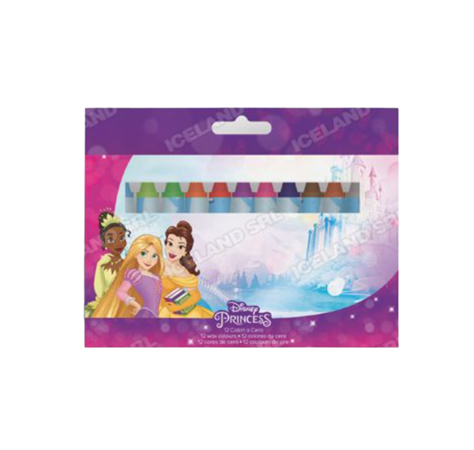 Colori a cera 12pz Princess