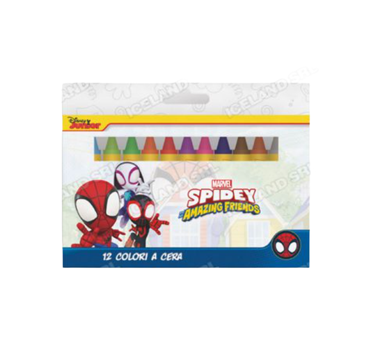 Colori a cera 12pz Spidey