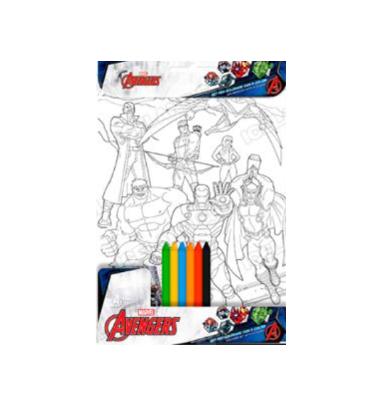 Set da colorare con 6 colori Avengers