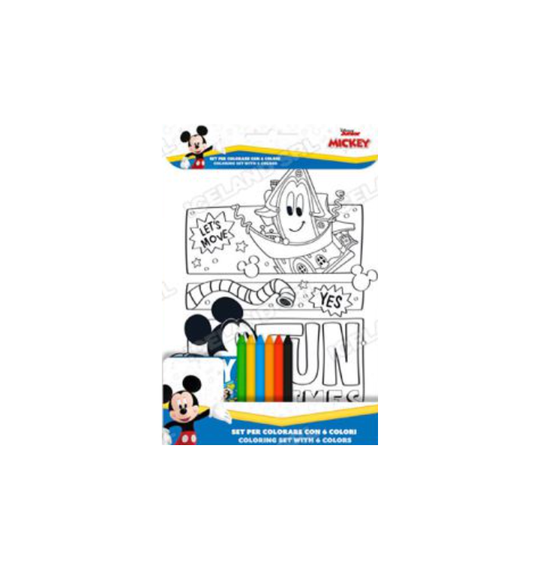 Set da colorare con 6 colori Topolino