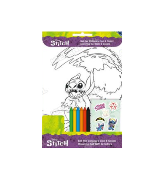 Set da colorare con 6 colori Stitch