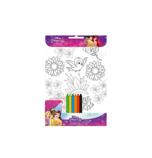 Set da colorare con 6 colori Princess