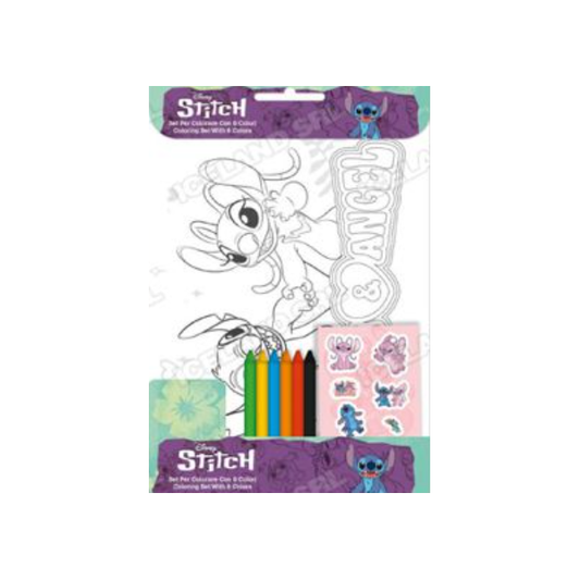 Set da colorare con 6 colori Stitch Girl