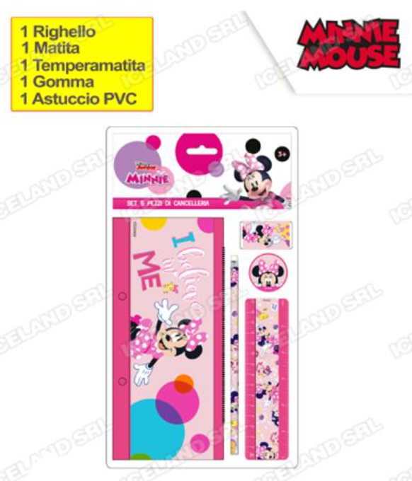Set cancelleria 5pz Minnie
