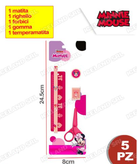 Set 5pz Cancelleria Minnie