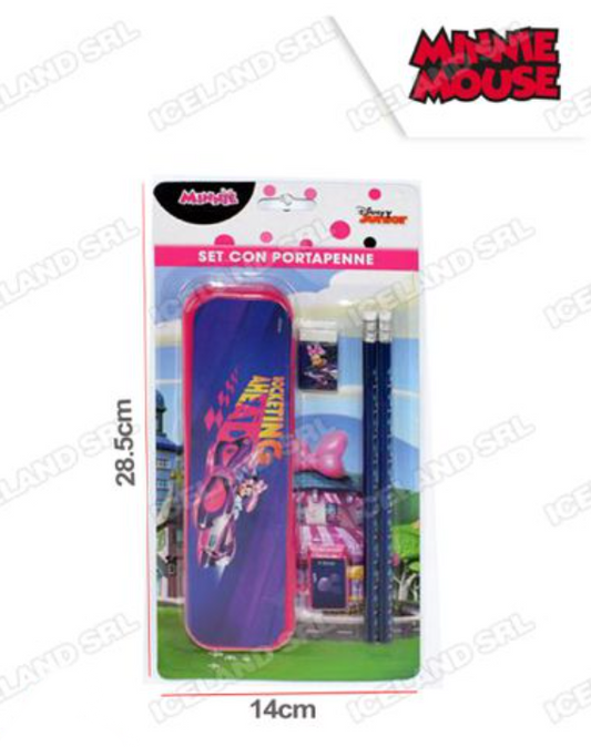 Set con portapenne 5pz Minnie