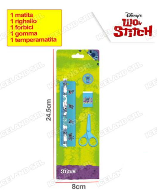 Set 5pz Cancelleria Stitch Boy