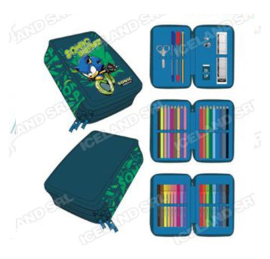 Astuccio 3 zip Sonic GIOTTO
